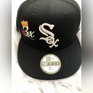 White six baseball hat